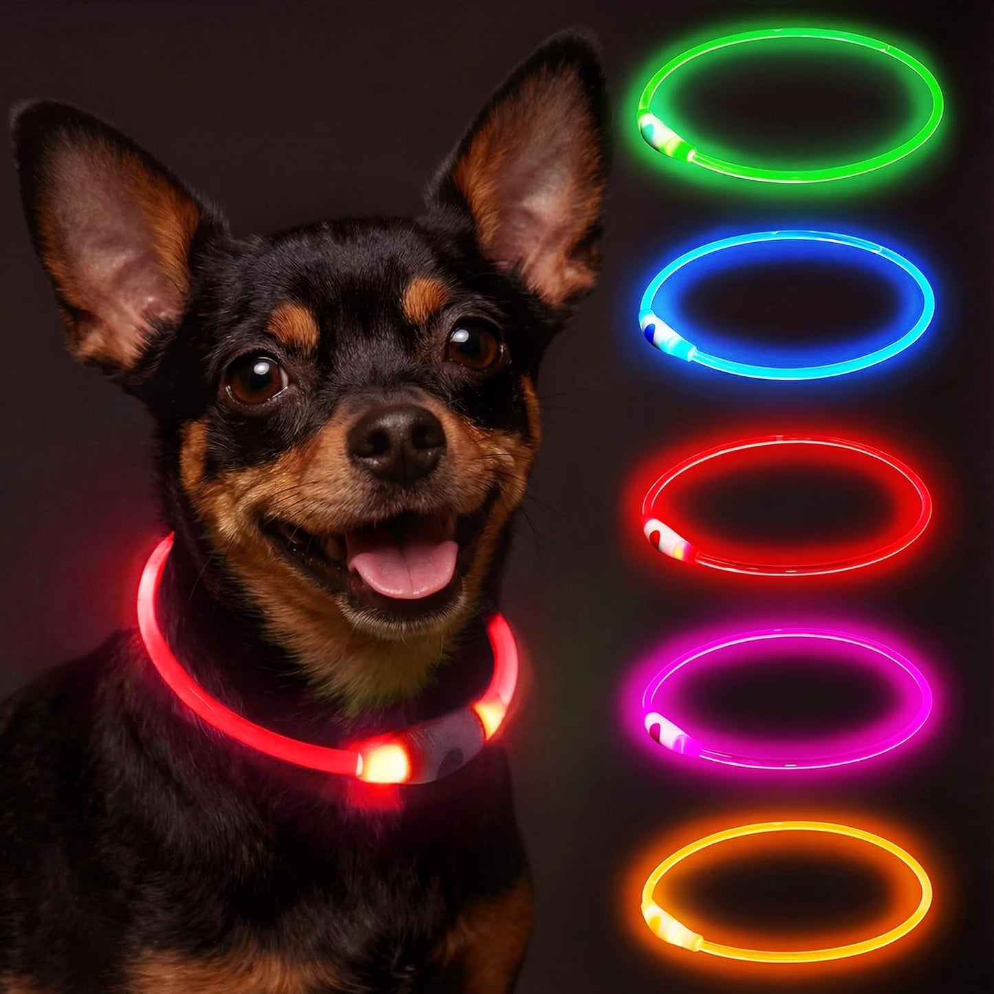 Light up Dog Collar Rechargeable and Rechargeable