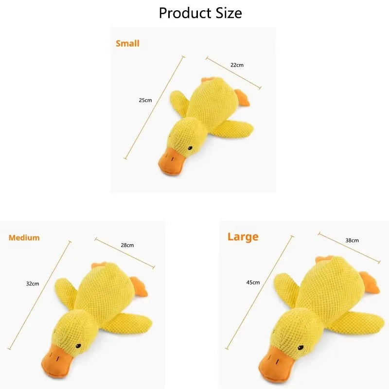 Yellow Duck Pet Interactive Plush Doll For Dogs