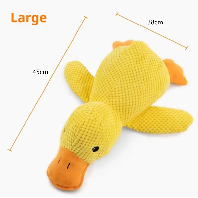 Yellow Duck Pet Interactive Plush Doll For Dogs
