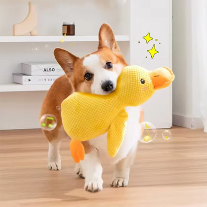 Yellow Duck Pet Interactive Plush Doll For Dogs