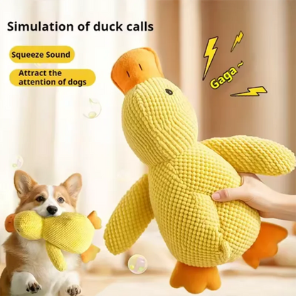 Yellow Duck Pet Interactive Plush Doll For Dogs